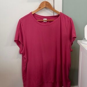 Athleta Raspberry Short Sleeve Tee